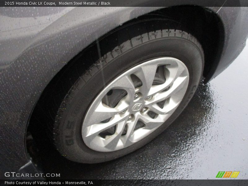 Modern Steel Metallic / Black 2015 Honda Civic LX Coupe
