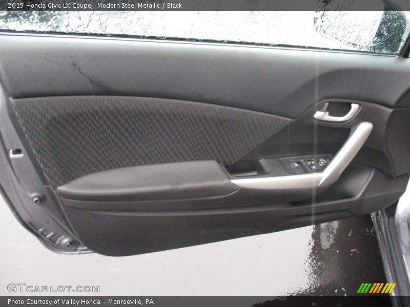 Modern Steel Metallic / Black 2015 Honda Civic LX Coupe
