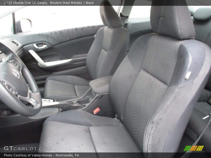 Modern Steel Metallic / Black 2015 Honda Civic LX Coupe