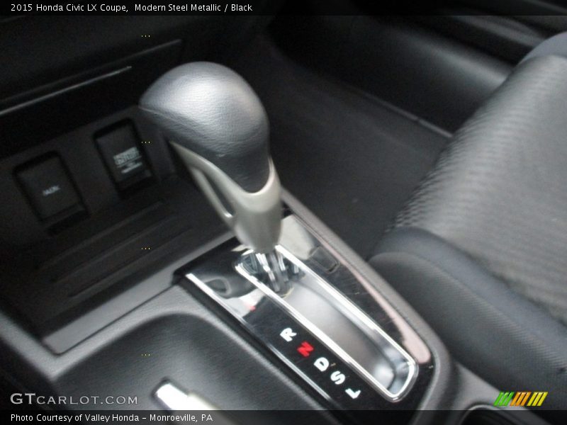 Modern Steel Metallic / Black 2015 Honda Civic LX Coupe