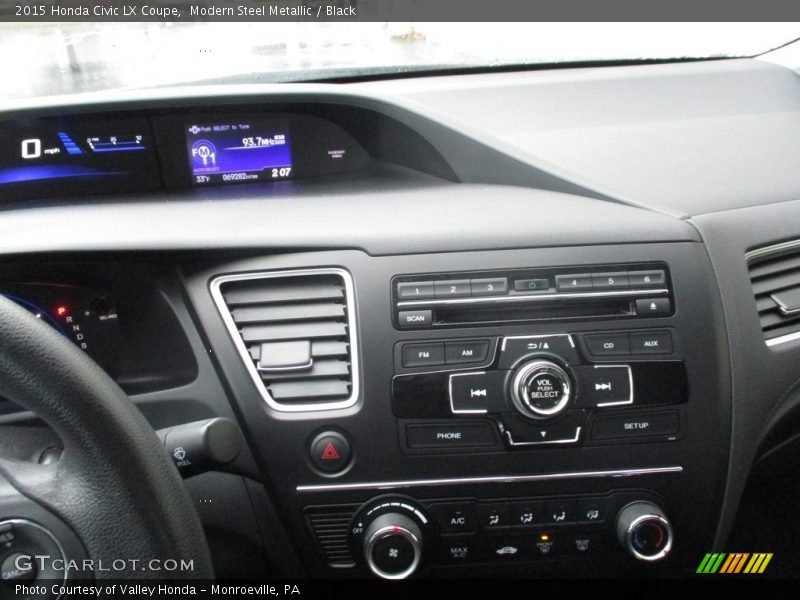 Modern Steel Metallic / Black 2015 Honda Civic LX Coupe