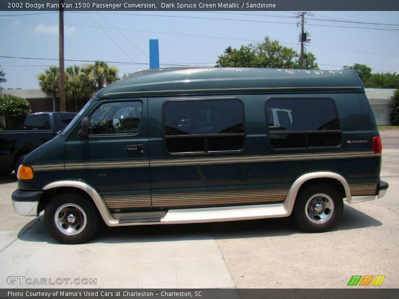 Dark Spruce Green Metallic / Sandstone 2002 Dodge Ram Van 1500 Passenger Conversion