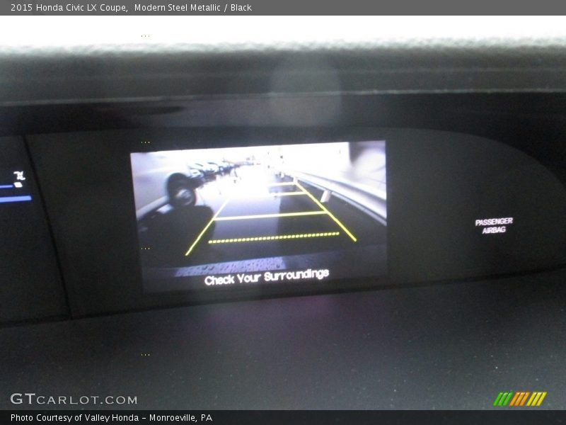 Modern Steel Metallic / Black 2015 Honda Civic LX Coupe
