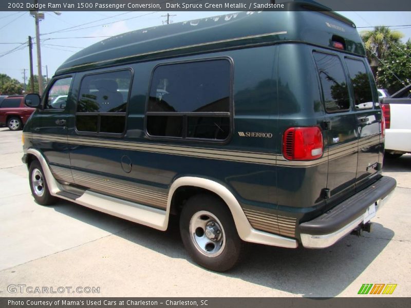 Dark Spruce Green Metallic / Sandstone 2002 Dodge Ram Van 1500 Passenger Conversion