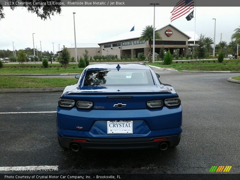 Riverside Blue Metallic / Jet Black 2019 Chevrolet Camaro LT Coupe