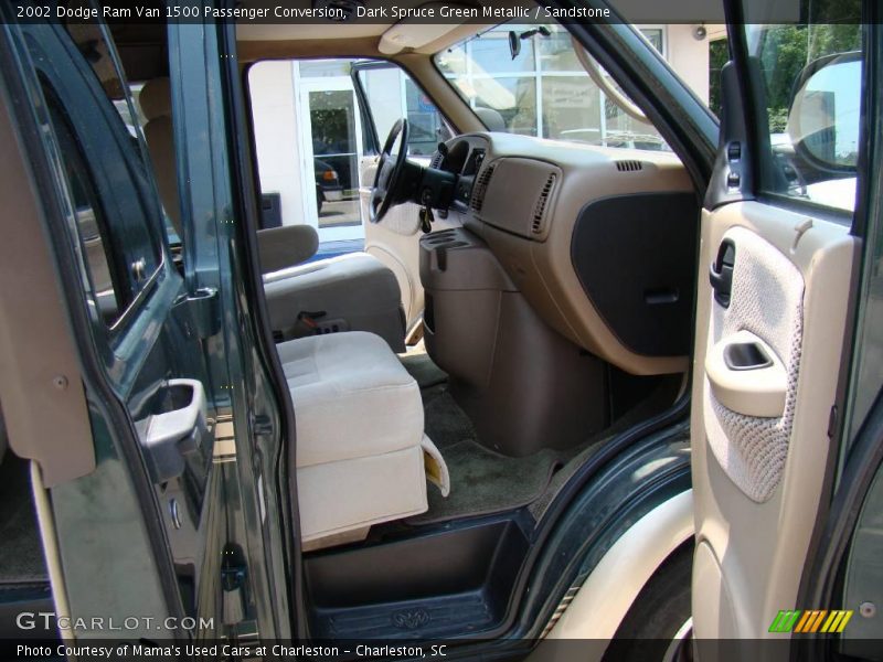 Dark Spruce Green Metallic / Sandstone 2002 Dodge Ram Van 1500 Passenger Conversion