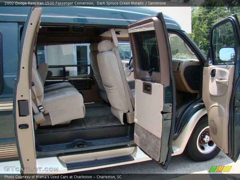 Dark Spruce Green Metallic / Sandstone 2002 Dodge Ram Van 1500 Passenger Conversion