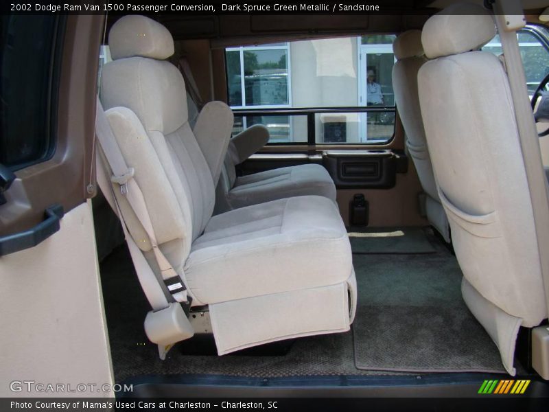 Dark Spruce Green Metallic / Sandstone 2002 Dodge Ram Van 1500 Passenger Conversion