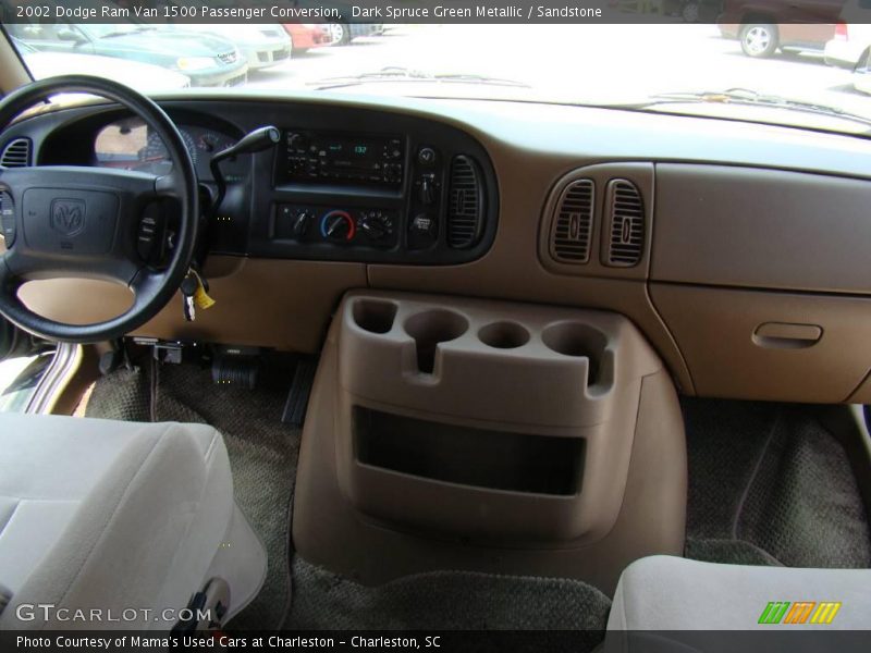 Dark Spruce Green Metallic / Sandstone 2002 Dodge Ram Van 1500 Passenger Conversion