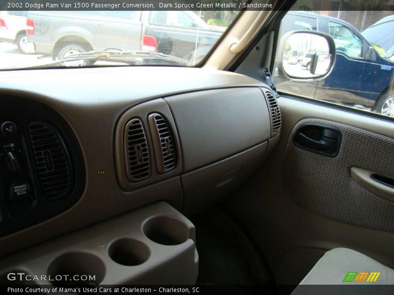 Dark Spruce Green Metallic / Sandstone 2002 Dodge Ram Van 1500 Passenger Conversion