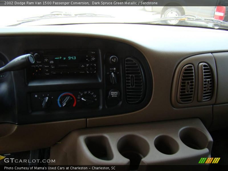 Dark Spruce Green Metallic / Sandstone 2002 Dodge Ram Van 1500 Passenger Conversion
