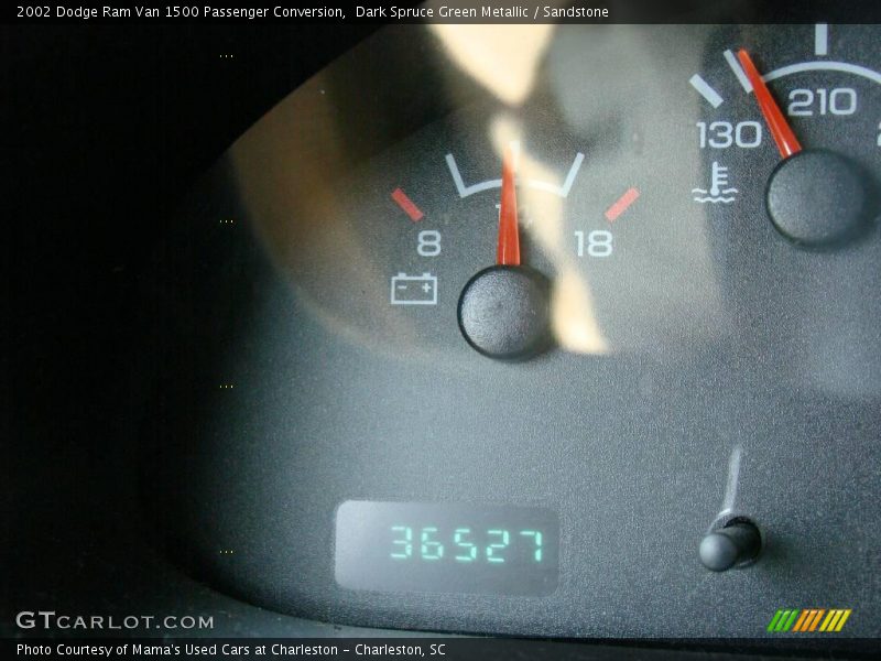 Dark Spruce Green Metallic / Sandstone 2002 Dodge Ram Van 1500 Passenger Conversion