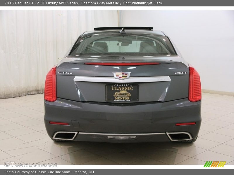 Phantom Gray Metallic / Light Platinum/Jet Black 2016 Cadillac CTS 2.0T Luxury AWD Sedan