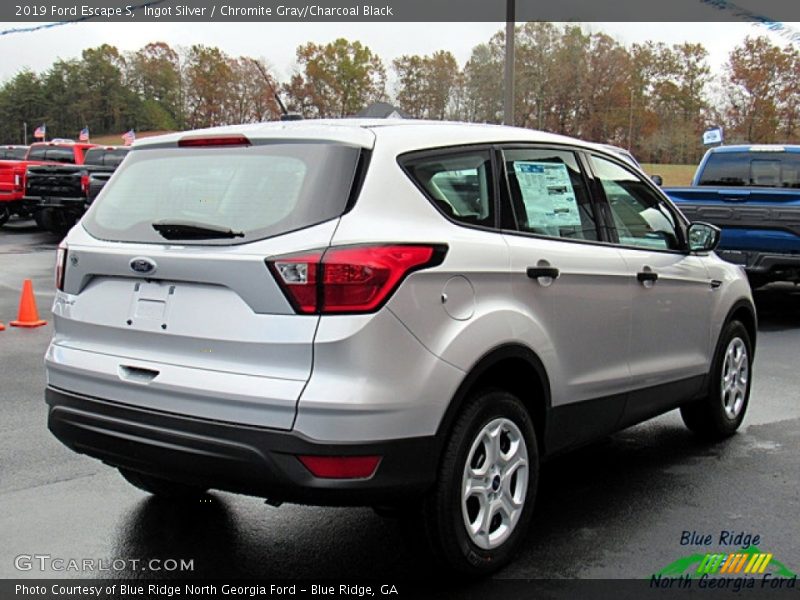 Ingot Silver / Chromite Gray/Charcoal Black 2019 Ford Escape S