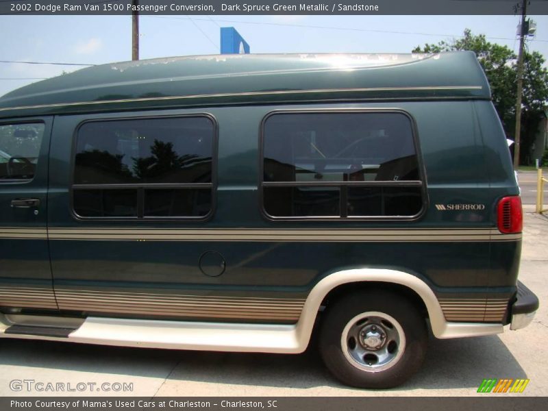 Dark Spruce Green Metallic / Sandstone 2002 Dodge Ram Van 1500 Passenger Conversion