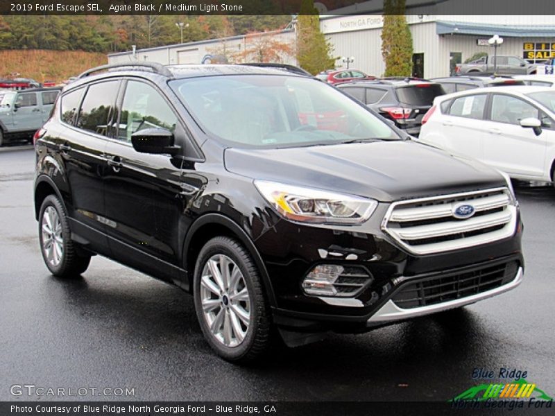 Agate Black / Medium Light Stone 2019 Ford Escape SEL