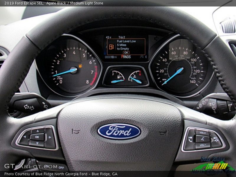 Agate Black / Medium Light Stone 2019 Ford Escape SEL