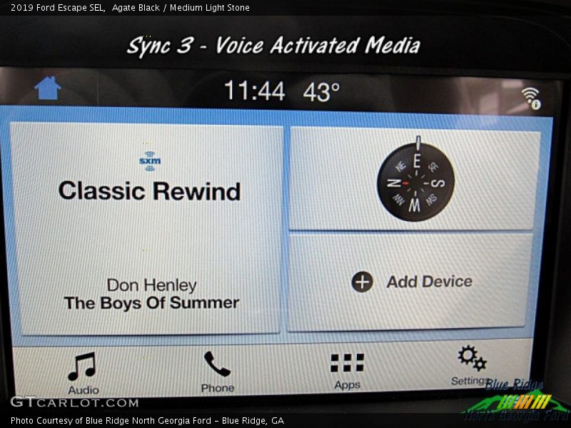 Agate Black / Medium Light Stone 2019 Ford Escape SEL