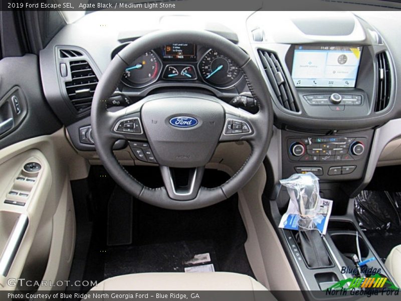 Agate Black / Medium Light Stone 2019 Ford Escape SEL