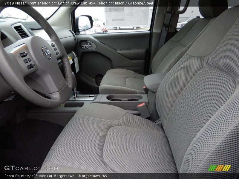 Front Seat of 2019 Frontier Midnight Edition Crew Cab 4x4