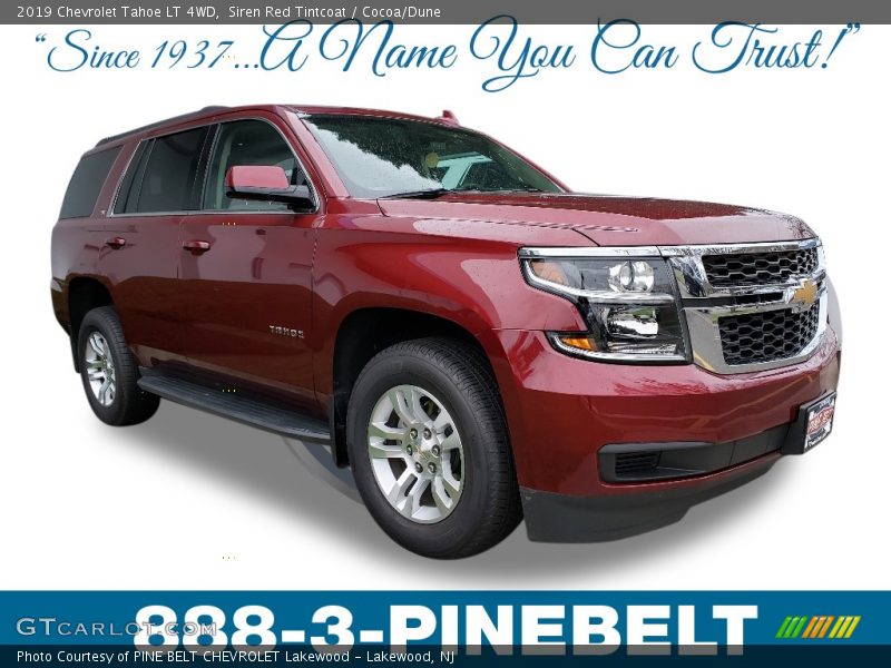 Siren Red Tintcoat / Cocoa/Dune 2019 Chevrolet Tahoe LT 4WD