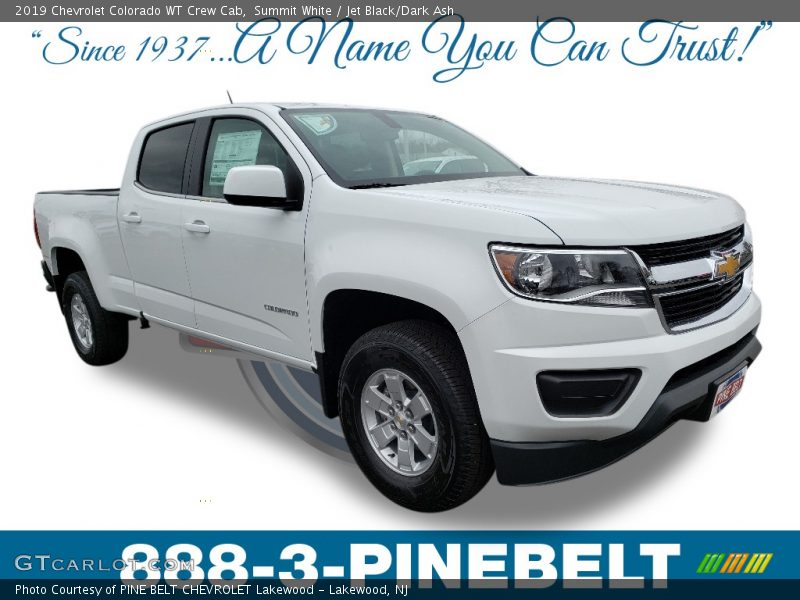 Summit White / Jet Black/Dark Ash 2019 Chevrolet Colorado WT Crew Cab