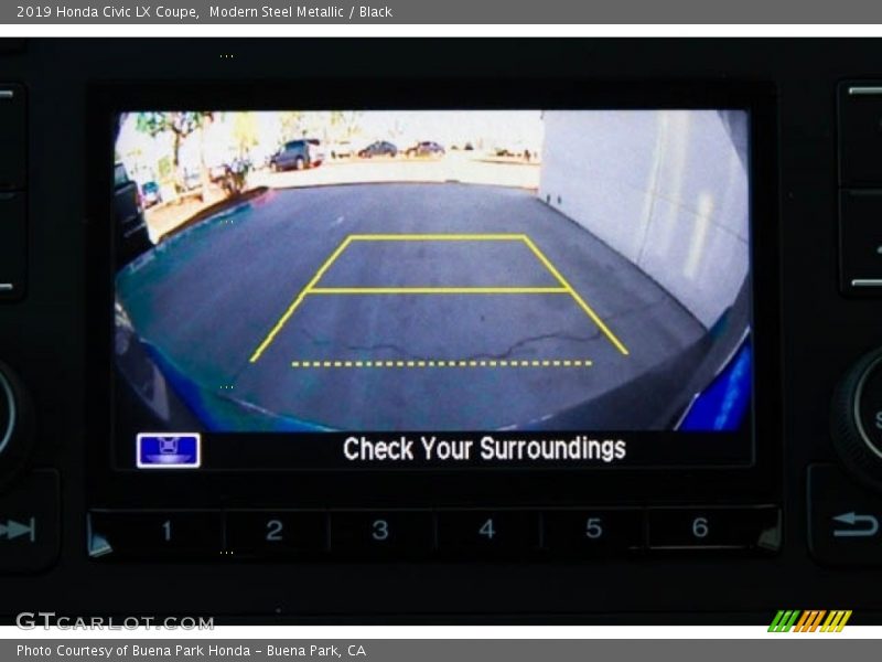 Modern Steel Metallic / Black 2019 Honda Civic LX Coupe