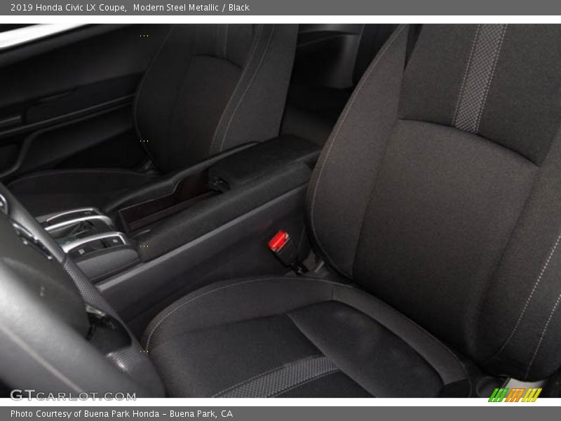 Modern Steel Metallic / Black 2019 Honda Civic LX Coupe