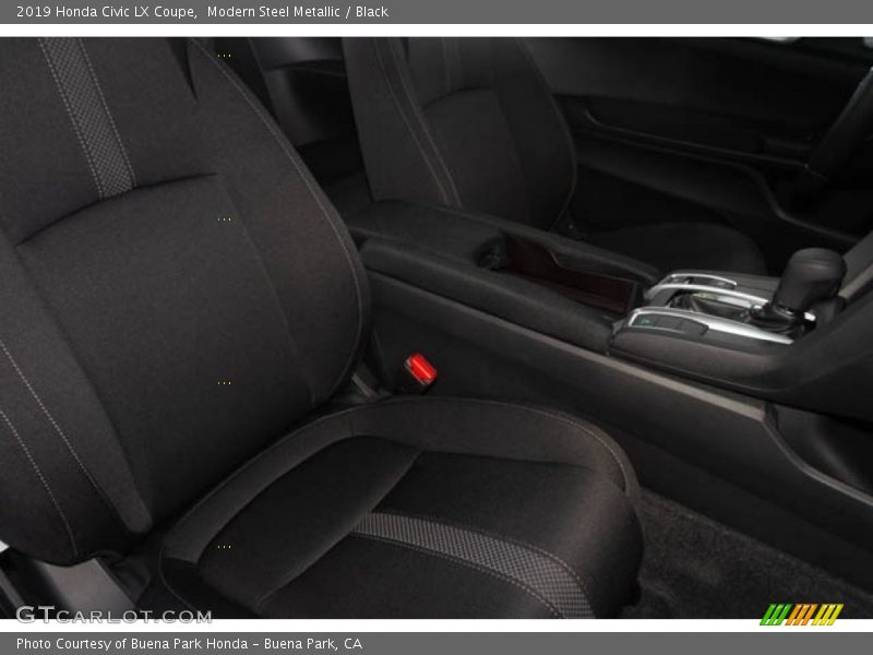 Modern Steel Metallic / Black 2019 Honda Civic LX Coupe
