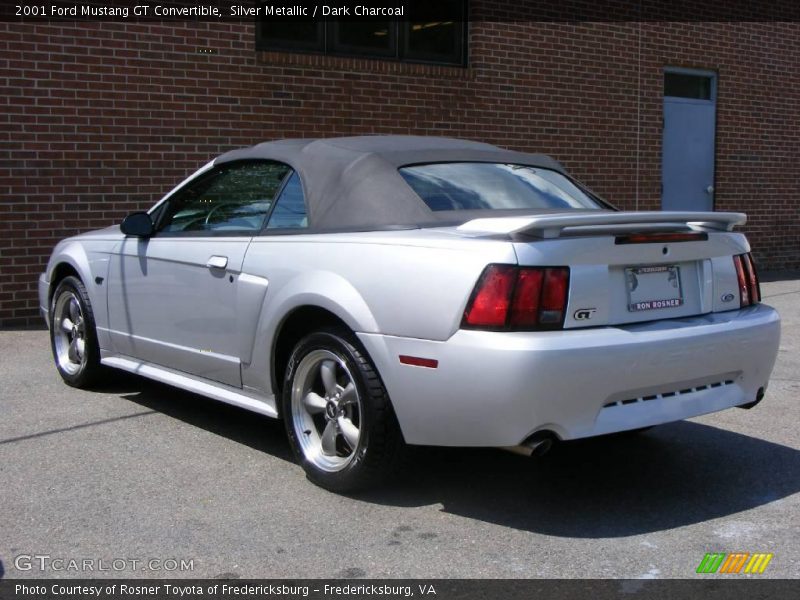 Silver Metallic / Dark Charcoal 2001 Ford Mustang GT Convertible