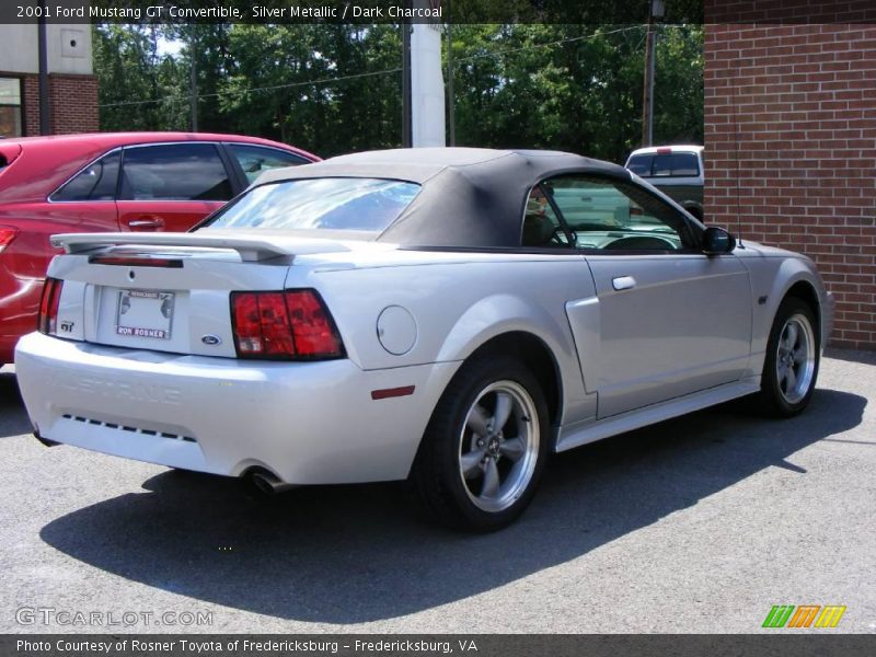 Silver Metallic / Dark Charcoal 2001 Ford Mustang GT Convertible