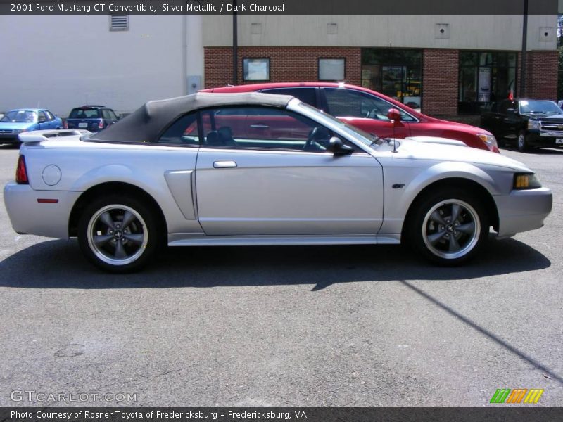 Silver Metallic / Dark Charcoal 2001 Ford Mustang GT Convertible
