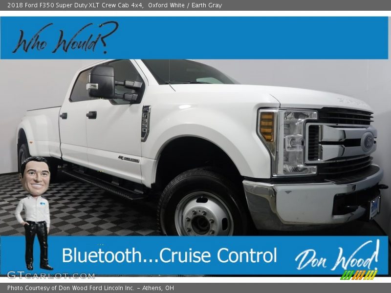 Oxford White / Earth Gray 2018 Ford F350 Super Duty XLT Crew Cab 4x4