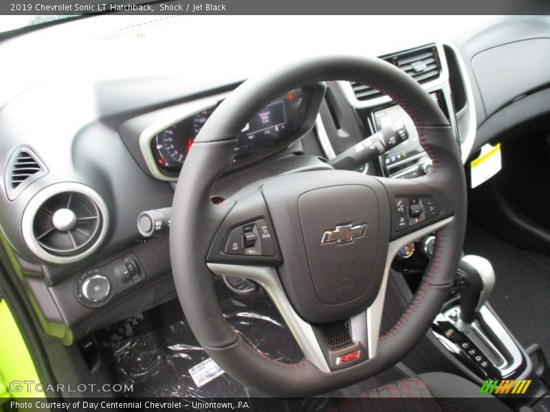 Shock / Jet Black 2019 Chevrolet Sonic LT Hatchback