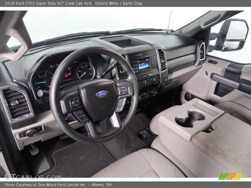 Oxford White / Earth Gray 2018 Ford F350 Super Duty XLT Crew Cab 4x4