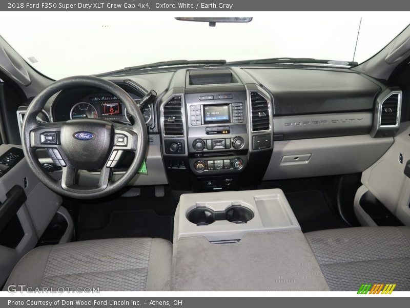 Oxford White / Earth Gray 2018 Ford F350 Super Duty XLT Crew Cab 4x4