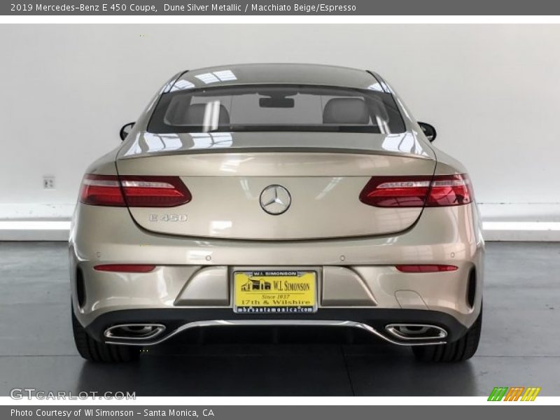 Dune Silver Metallic / Macchiato Beige/Espresso 2019 Mercedes-Benz E 450 Coupe