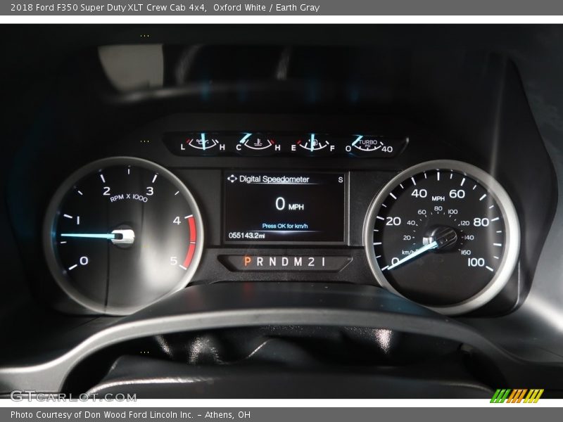 Oxford White / Earth Gray 2018 Ford F350 Super Duty XLT Crew Cab 4x4