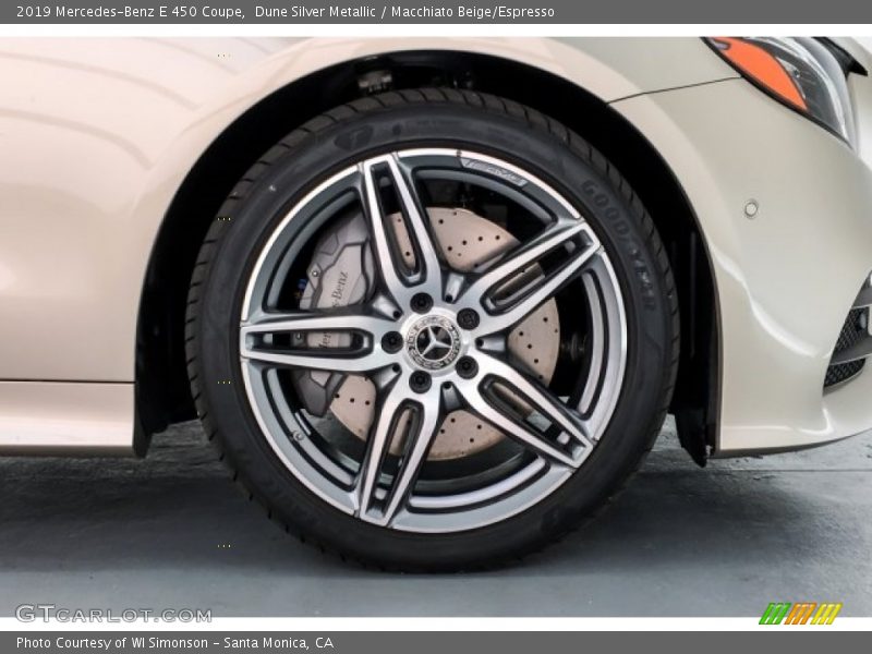 Dune Silver Metallic / Macchiato Beige/Espresso 2019 Mercedes-Benz E 450 Coupe