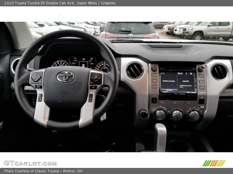 Super White / Graphite 2019 Toyota Tundra SR Double Cab 4x4