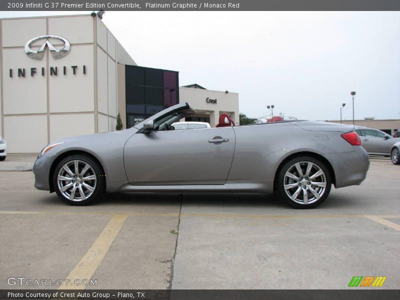 Platinum Graphite / Monaco Red 2009 Infiniti G 37 Premier Edition Convertible