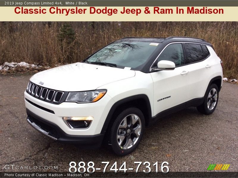 White / Black 2019 Jeep Compass Limited 4x4