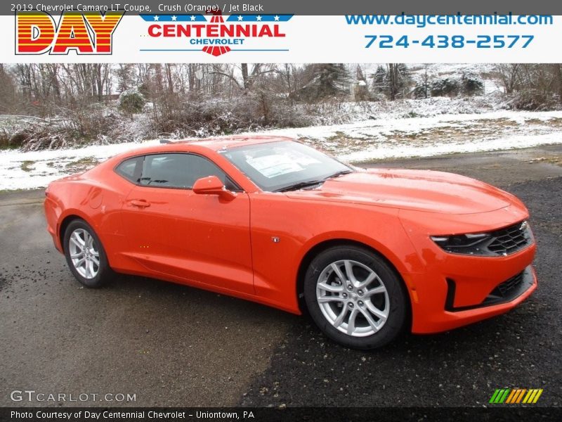 Crush (Orange) / Jet Black 2019 Chevrolet Camaro LT Coupe