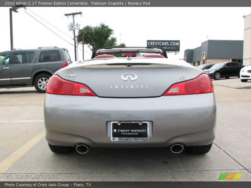 Platinum Graphite / Monaco Red 2009 Infiniti G 37 Premier Edition Convertible