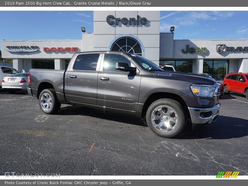 Granite Crystal Metallic / Black/Diesel Gray 2019 Ram 1500 Big Horn Crew Cab