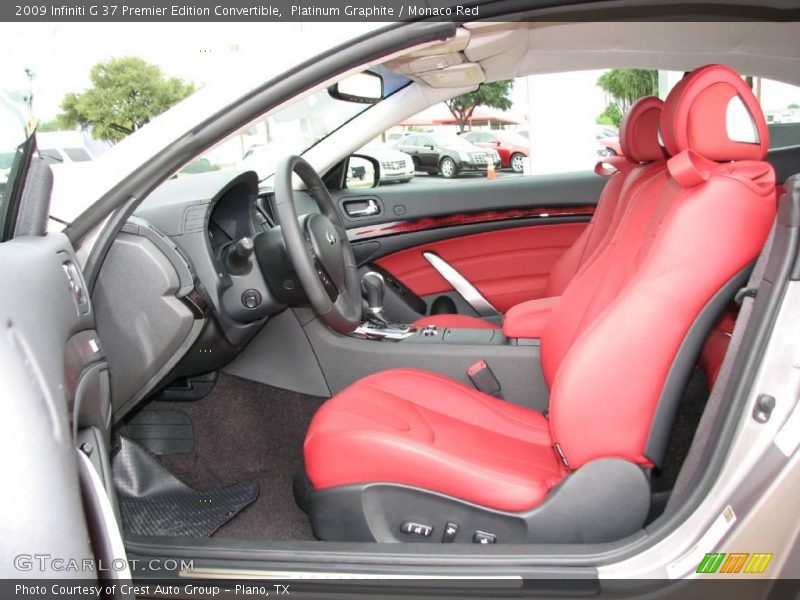 Platinum Graphite / Monaco Red 2009 Infiniti G 37 Premier Edition Convertible