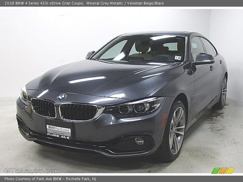 Mineral Grey Metallic / Venetian Beige/Black 2018 BMW 4 Series 430i xDrive Gran Coupe