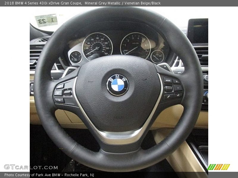Mineral Grey Metallic / Venetian Beige/Black 2018 BMW 4 Series 430i xDrive Gran Coupe