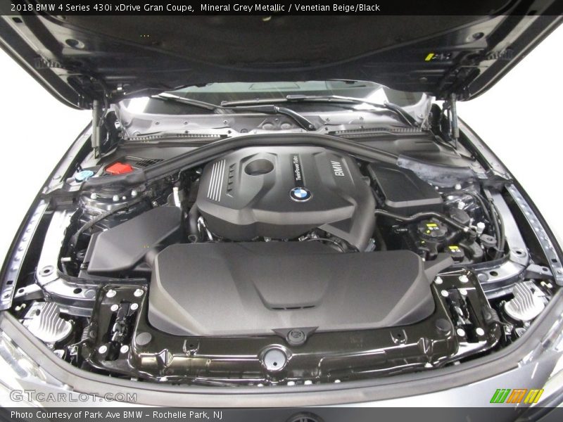 Mineral Grey Metallic / Venetian Beige/Black 2018 BMW 4 Series 430i xDrive Gran Coupe