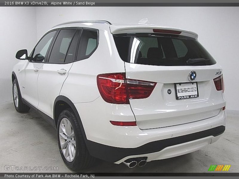 Alpine White / Sand Beige 2016 BMW X3 xDrive28i